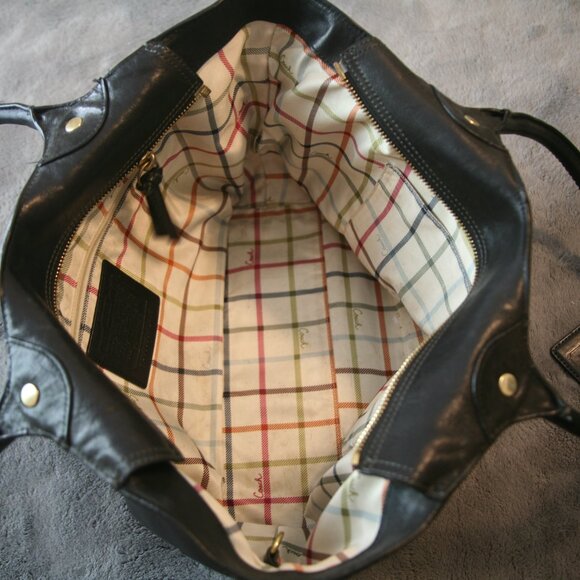 Coach Vintage Leather Tote Bag 12415, Black - Picture 3 of 5